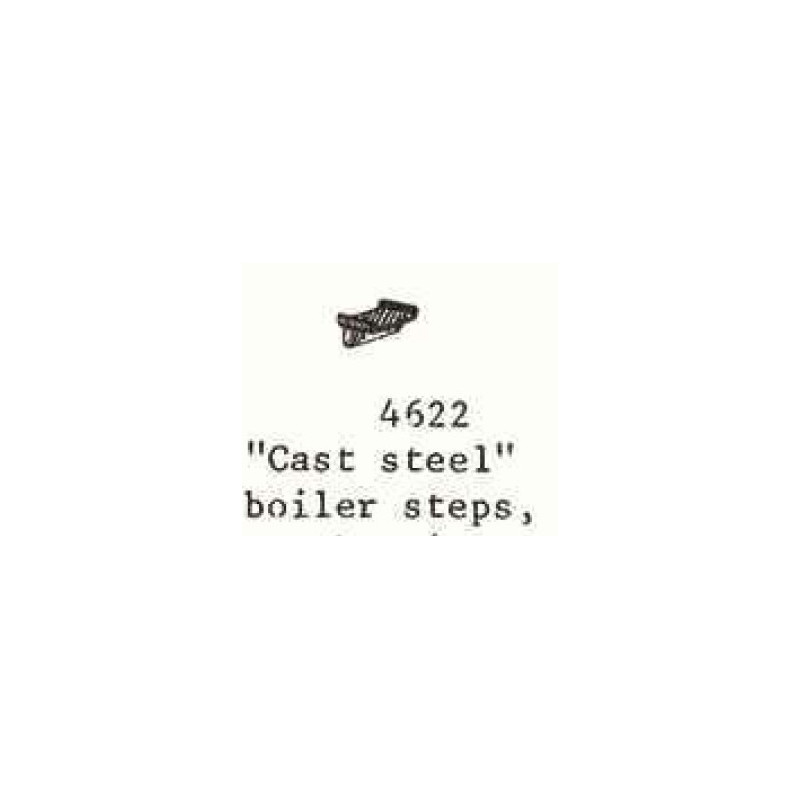 PSC 4622 - STEAM LOCOMOTIVE CAST STEEL BOILER STEPS - O SCALE