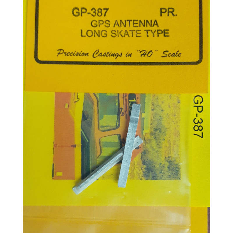 DETAILS WEST GP-387 - DIESEL LOCOMOTIVE GPS ANTENNA - LONG SKATE TYPE - HO SCALE
