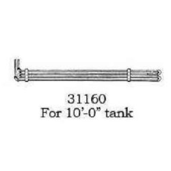 PSC 31160 - STEAM LOCOMOTIVE AIR TANK COOLING COILS FOR 10' TANK - HO SCALE