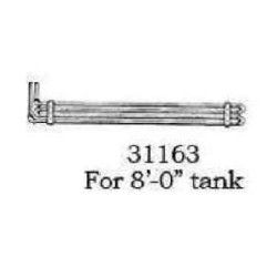 PSC 31163 - STEAM LOCOMOTIVE AIR TANK COOLING COILS FOR 8' TANK - HO SCALE