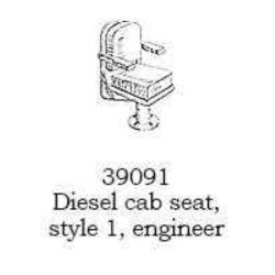 PSC 39091 - DIESEL LOCOMOTIVE CAB SEAT - ENGINEER - HO SCALE