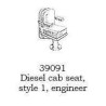 PSC 39091 - DIESEL LOCOMOTIVE CAB SEAT - ENGINEER - HO SCALE