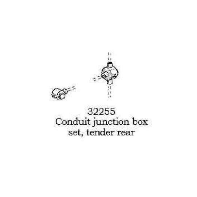 PSC 32255 - STEAM LOCOMOTIVE TENDER CONDUIT JUNCTION BOX - HO SCALE