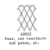 PSC 40832 - PASSENGER CAR VESTIBULE END GATE - O SCALE