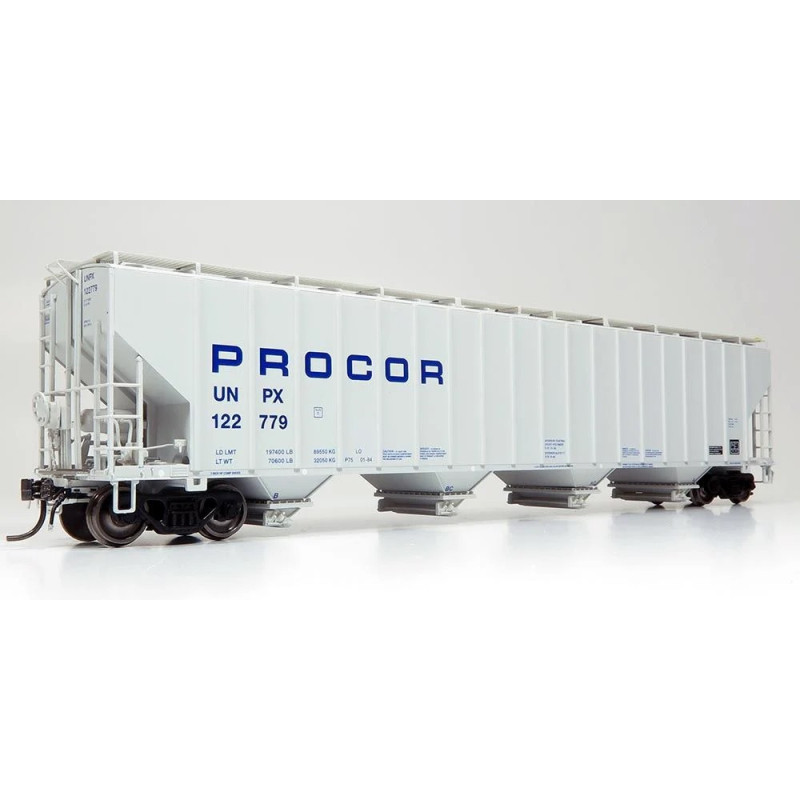 RAPIDO 157002A - 5720 CU.FT. COVERED HOPPER - PROCOR BLUE - HO SCALE