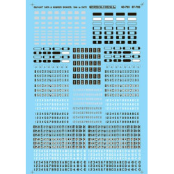 MICROSCALE DECAL 87-793 - EMD E AND F UNIT DIESEL LOCOMOTIVE DATA - HO SCALE