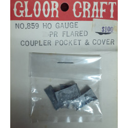 GLOOR CRAFT 859 - FLARED COUPLER POCKET & COVERS - HO SCALE