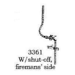 PSC 3361 - STEAM LOCOMOTIVE PLUMBING WITH SHUT-OFF - FIREMANS SIDE - HO SCALE