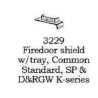 PSC 3229 - STEAM LOCOMOTIVE FIREDOOR SHIELD WITH TRAY - HO SCALE