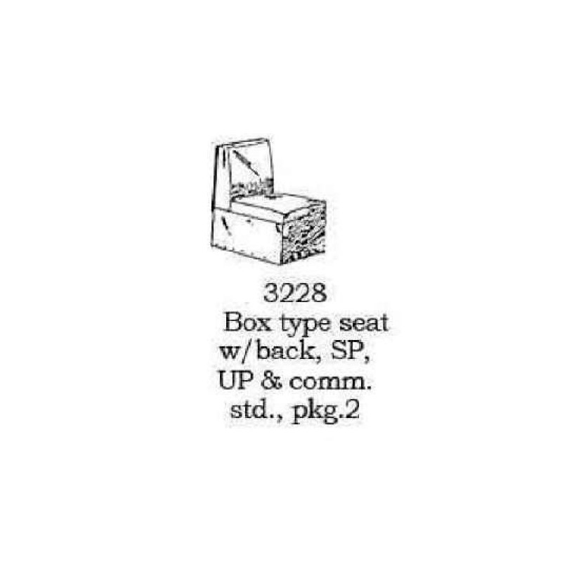 PSC 3228 - STEAM LOCOMOTIVE CAB SEATS - BOX TYPE - HO SCALE