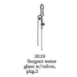 PSC 3019 - STEAM LOCOMOTIVE WATER GLASS - SARGENT WITH VALVES - HO SCALE