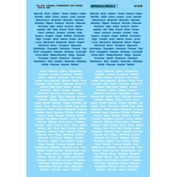 MICROSCALE DECAL 87-678 - VIA RAIL PASSENGER CAR NAMES - HO SCALE