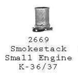 PSC 2669 - STEAM LOCOMOTIVE SMALL SMOKE STACK - HO SCALE