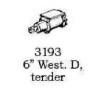 PSC 3193 - STEAM LOCOMOTIVE 6" WESTINGHOUSE D TENDER BRAKE CYLINDER - HO SCALE
