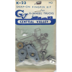 CENTRAL VALLEY 523 ( K-23 ) - SNAP-ON KINGPIN FOR 6 WHEEL TRUCKS - ALL METAL - HO SCALE