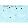 MICROSCALE DECAL MC-4388 - SSW COTTON BELT 40'/50' BOXCARS - HO SCALE