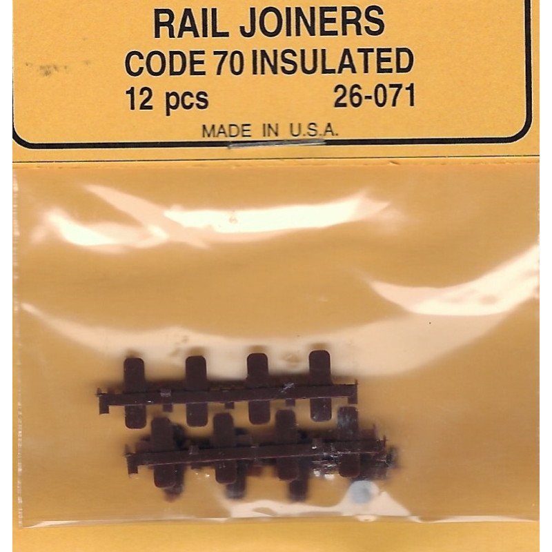 MICRO ENGINEERING 26-071 - CODE 70 RAIL INSULATED JOINERS - N/HO SCALE