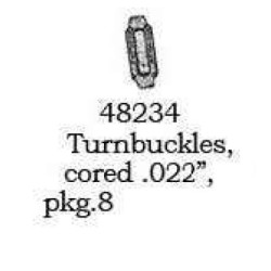 PSC 48234 - TURNBUCKLES - CORED .022" - HO SCALE