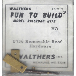 WALTHERS U736 - REMOVABLE ROOF HARDWARE SET - HO SCALE