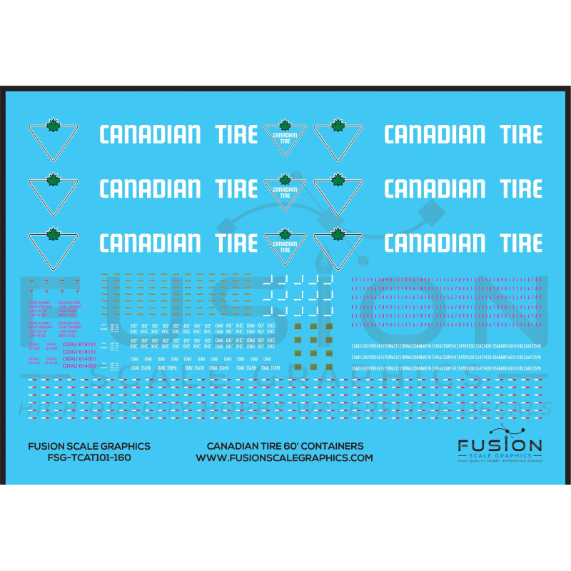 FUSION FSG-TCAT101-160 - CANADIAN TIRE 60' CONTAINERS - N SCALE