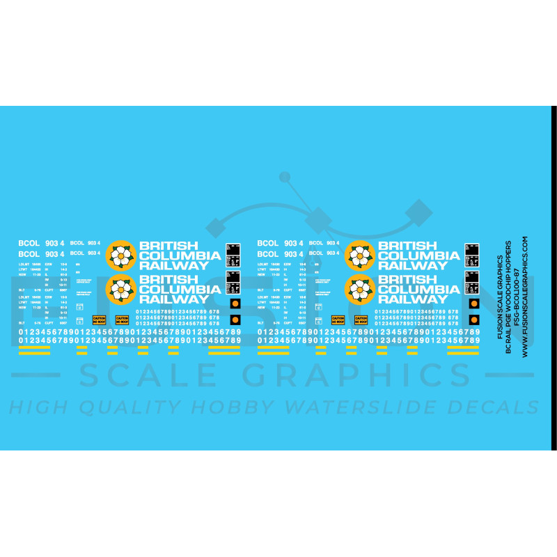 FUSION FSG-BCOL100-87 - BRITISH COLUMBIA RAILWAY WOODCHIP HOPPERS - HO SCALE