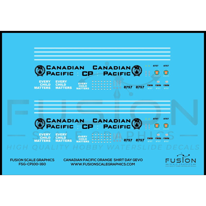 FUSION FSG-CP100-160 - CANADIAN PACIFIC EVERY CHILD MATTERS 8757 - N SCALE