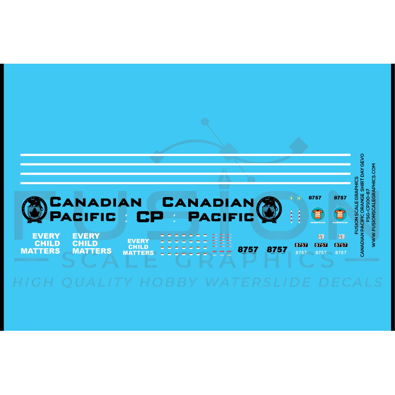 FUSION FSG-CP100-87 - CANADIAN PACIFIC EVERY CHILD MATTERS 8757 - HO SCALE