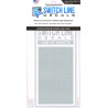 SWITCH LINE DECALS LW-2 - RAILROAD LOCOMOTIVE WHITE STRIPE REFLECTORS 4" x 6" - HO SCALE