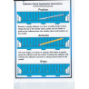 SWITCH LINE DECALS LW-2 - RAILROAD LOCOMOTIVE WHITE STRIPE REFLECTORS 4" x 6" - HO SCALE