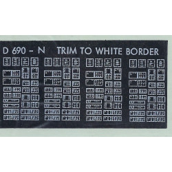 WALTHERS DECAL 938-706900 - FRA LUBE PLATES - N SCALE