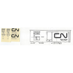 LPD DECALS N-158 - CANADIAN NATIONAL 40' REEFER - N SCALE