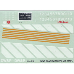 LPD DECALS H-816 - DULUTH WINNIPEG & PACIFIC DIESEL ROADSWITCHER - HO SCALE