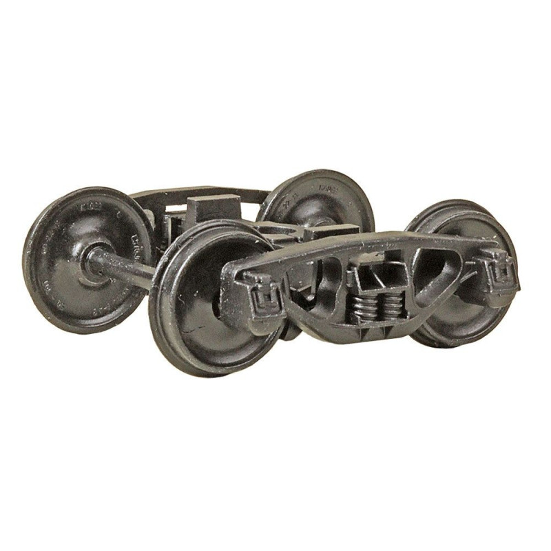 KADEE 751 2 RAIL AAR BETTENDORF STYLE METAL TRUCKS WITH 33" SMOOTH BACK METAL WHEELS - O SCALE