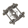 KADEE 752 2 RAIL ARCH BAR METAL TRUCKS WITH 33" RIBBED BACK METAL WHEELS - O SCALE