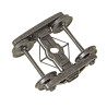 KADEE 753 2 RAIL BARBER S-2 ROLLER BEARING METAL TRUCKS WITH 33" SMOOTH BACK METAL WHEELS - O SCALE