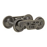 KADEE 754 2 RAIL A.S.F. 100-TON ROLLER BEARING METAL TRUCKS WITH 36" SMOOTH BACK METAL WHEELS - O SCALE