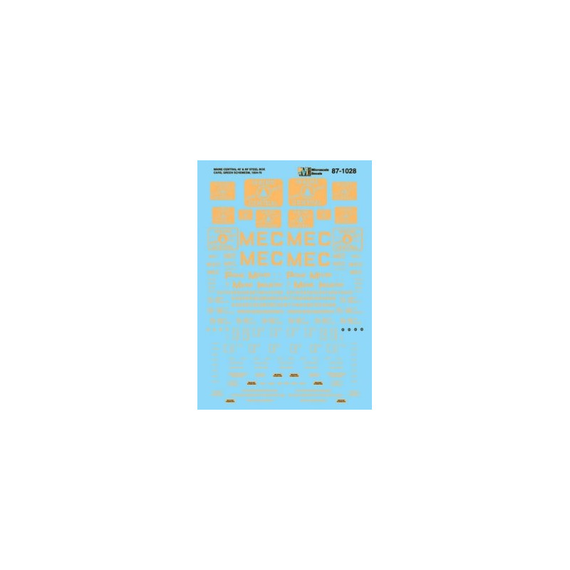 MICROSCALE DECAL 87-1028 - MAINE CENTRAL BOXCARS - HO SCALE