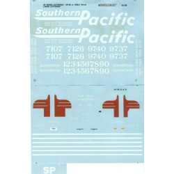 MICROSCALE DECAL 48-166 - SOUTHERN PACIFIC DIESEL LOCOMOTIVES - GP40 - 1991-1996 - O SCALE