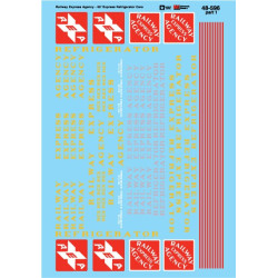 MICROSCALE DECAL 48-596 - RAILWAY EXPRESS AGENCY 50' REEFERS - O SCALE