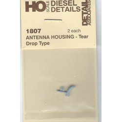 DETAIL ASSOCIATES 1807 - DIESEL LOCOMOTIVE TEAR DROP ANTENNA HOUSING - HO SCALE