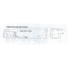 BLACK CAT DECAL - BC359 - PACIFIC GREAT EASTERN SLAB SIDE COVERED HOPPER - RED LETTERING - HO SCALE