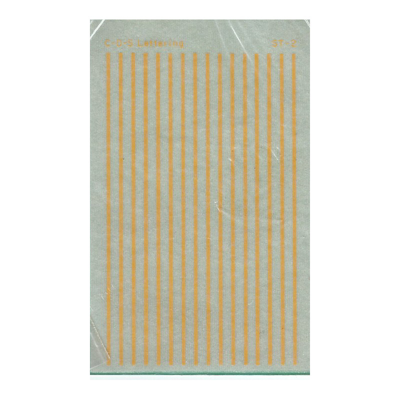 CDS DRY TRANSFER ST-2NOS 1/32" STRIPES - YELLOW