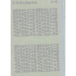 CDS DRY TRANSFER X-4 3/32" EXTENDED GOTHIC ALPHABET - SILVER