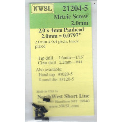 NWSL 21204-5 METRIC SCREW - 2.0mm x 4mm