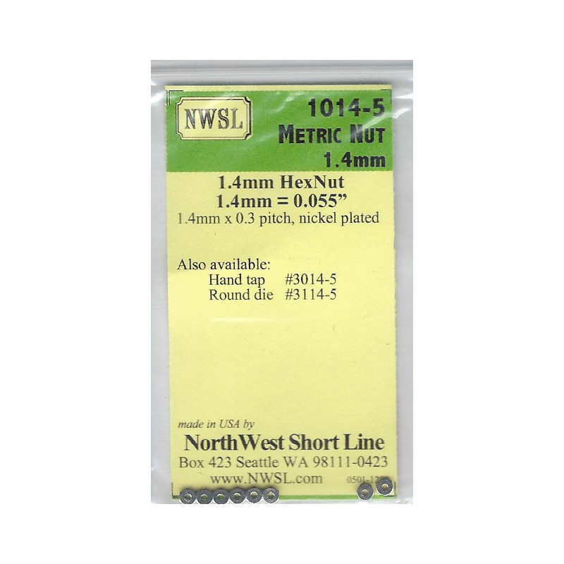 NWSL 1014-5 METRIC NUT - 1.4mm