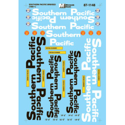 MICROSCALE DECAL 87-1148 - SOUTHERN PACIFIC BRIDGE SIGNS - HO  SCALE