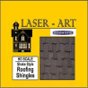 LASER-ART 41002 SHAKE STYLE ROOFING SHINGLES - HO SCALE