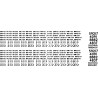 BLACK CAT DECAL - BC363 - CANADIAN PACIFIC REWEIGH DATES & LOCATIONS - 1965-1967 - WHITE LETTERING - HO SCALE