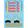 MICROSCALE DECAL 87-585 - SANTA FE  DIESEL LOCOMOTIVES - HO SCALE