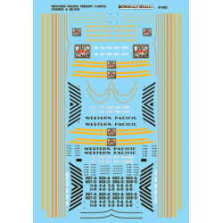 MICROSCALE DECAL 87-802 - WESTERN PACIFIC FT DIESEL LOCOMOTIVES - HO SCALE